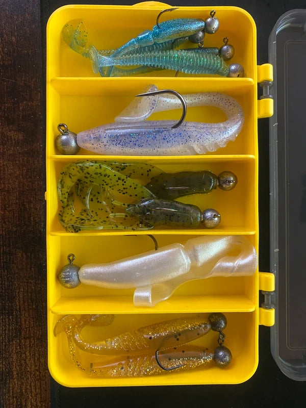 Box de Leurres Souples Multi-Carnassiers – JIGPOWER & KVC 10Pcs