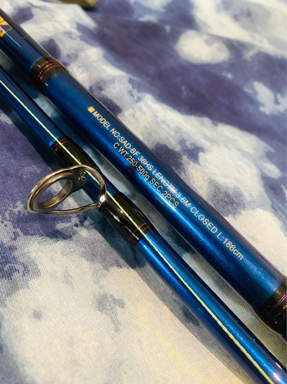 OCCASION Ensembles Canne/moulinet Daiwa Carbon « Big Fish» 3,60 m 250-500gr